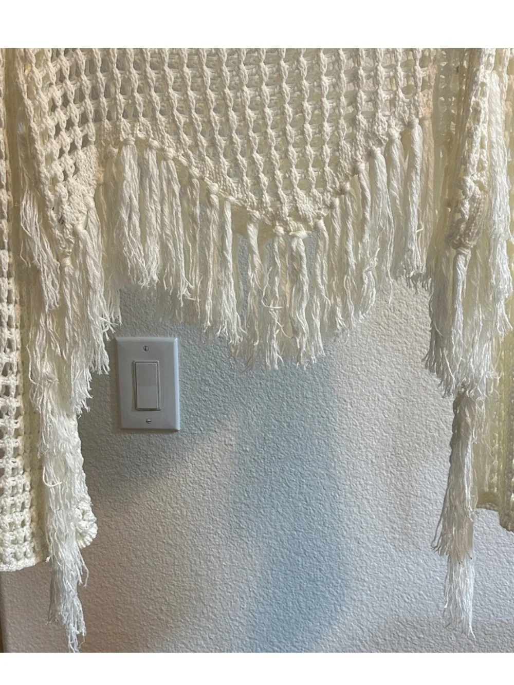 BaeVely Women's Open Knit Medium Fringe Sweater - Picture 7 of 9